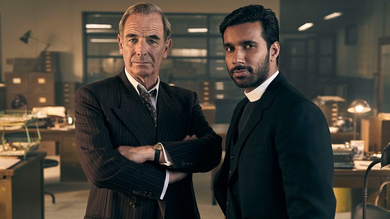 Robson Green and Rishi Nair in Grantchester season 9